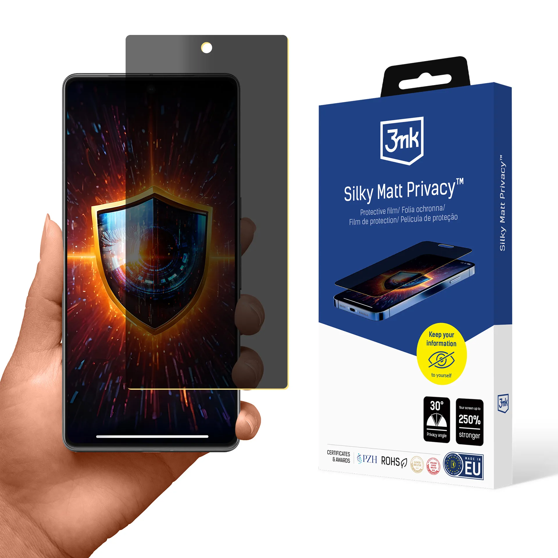 Privacy film for Google Pixel 7A 5G - 3mk Silky Matt Privacy
